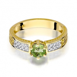 Pierścionek W0075 Oliwin 0,60ct żółte złoto