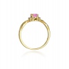 Pierścionek W0019 Topaz różowy 0,50ct żółte złoto