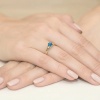 Pierścionek W0076 Topaz London Blue 0,50ct żółte złoto