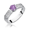 Pierścionek W0075 Ametyst 0,50ct białe złoto