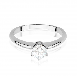 Pierścionek W0557 Biały Szafir 0,60ct białe złoto