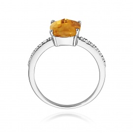 Pierścionek W0511 Cytryn 2,00ct białe złoto