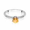 Pierścionek W0557 Cytryn 0,50ct białe złoto