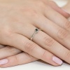 Pierścionek W0111 Czarny Diament 0,12ct białe złoto
