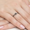 Pierścionek W0091 Czarny Diament 0,04ct białe złoto