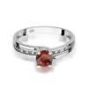 Pierścionek W0106 Granat 0,60ct białe złoto