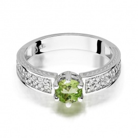 Pierścionek W0075 Oliwin 0,60ct białe złoto