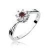 Pierścionek W0072 Rubin 0,15ct białe złoto