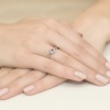 Pierścionek W0072 Rubin 0,15ct białe złoto