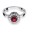 Pierścionek W0284 Rubin 0,60ct białe złoto