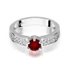 Pierścionek W0075 Rubin 0,60ct białe złoto