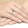 Pierścionek W0075 Rubin 0,60ct białe złoto