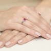 Pierścionek W0010 Rubin 0,60ct białe złoto