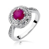 Pierścionek W0274 Rubin 1,20ct białe złoto