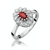 Pierścionek W0354 Rubin 0,60ct białe złoto