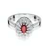 Pierścionek W0354 Rubin 0,60ct białe złoto