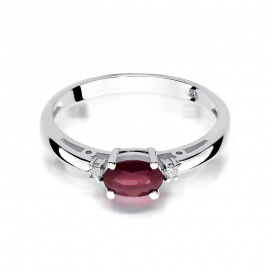 Pierścionek W0006 Rubin 0,60ct białe złoto