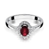 Pierścionek W0312 Rubin 0,60ct białe złoto