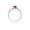 Pierścionek W0019 Rubin 0,60ct białe złoto