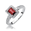 Pierścionek W0422 Rubin 0,80ct białe złoto