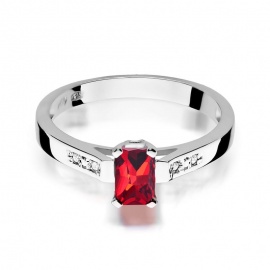 Pierścionek W0078 Rubin 0,80ct białe złoto