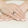 Pierścionek W0487 Szafir 0,60ct białe złoto