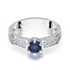Pierścionek W0075 Szafir 0,50ct białe złoto