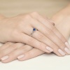 Pierścionek W0074 Szafir 0,50ct białe złoto