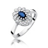 Pierścionek W0354 Szafir 0,70ct białe złoto