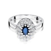 Pierścionek W0354 Szafir 0,70ct białe złoto