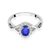 Pierścionek W0182 Szafir 0,70ct białe złoto