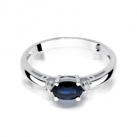 Pierścionek W0006 Szafir 0,70ct białe złoto