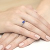 Pierścionek W0077 Szafir 0,70ct białe złoto