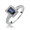 Pierścionek W0422 Szafir 0,60ct białe złoto