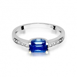 Pierścionek W0105 Szafir 0,60ct białe złoto