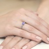 Pierścionek W0066 Tanzanit 0,50ct białe złoto