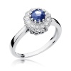 Pierścionek W0284 Tanzanit 0,50ct białe złoto