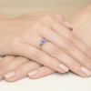 Pierścionek W0076 Tanzanit 0,50ct białe złoto