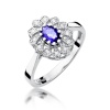 Pierścionek W0354 Tanzanit 0,40ct białe złoto