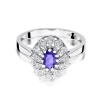 Pierścionek W0354 Tanzanit 0,40ct białe złoto