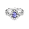 Pierścionek W0182 Tanzanit 0,40ct białe złoto