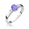 Pierścionek W0264 Tanzanit 0,40ct białe złoto