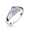Pierścionek W0005 Tanzanit 0,40ct białe złoto