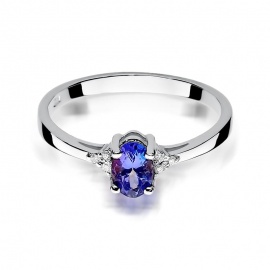 Pierścionek W0301 Tanzanit 0,40ct białe złoto
