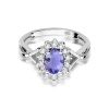Pierścionek W0182 Tanzanit 0,70ct białe złoto