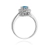 Pierścionek W0284 Topaz London Blue 0,50ct białe złoto
