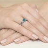 Pierścionek W0014 Topaz London Blue 0,50ct białe złoto