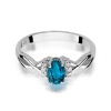 Pierścionek W0019 Topaz London Blue 0,50ct białe złoto