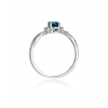 Pierścionek W0019 Topaz London Blue 0,50ct białe złoto