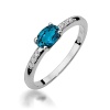 Pierścionek W0077 Topaz London Blue 0,50ct białe złoto